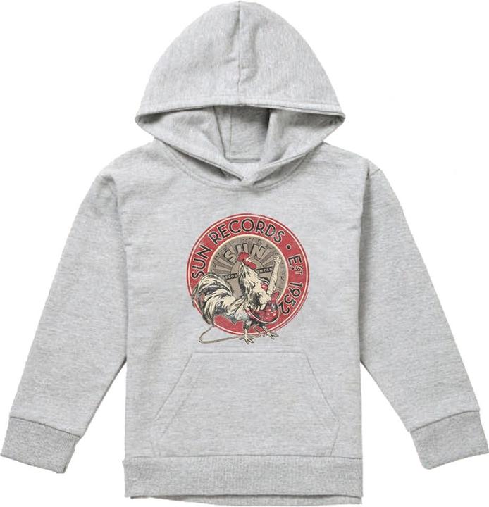 Produktbild Sun Records Rooster Est 1952 Kapuzenpullover meliert (128)