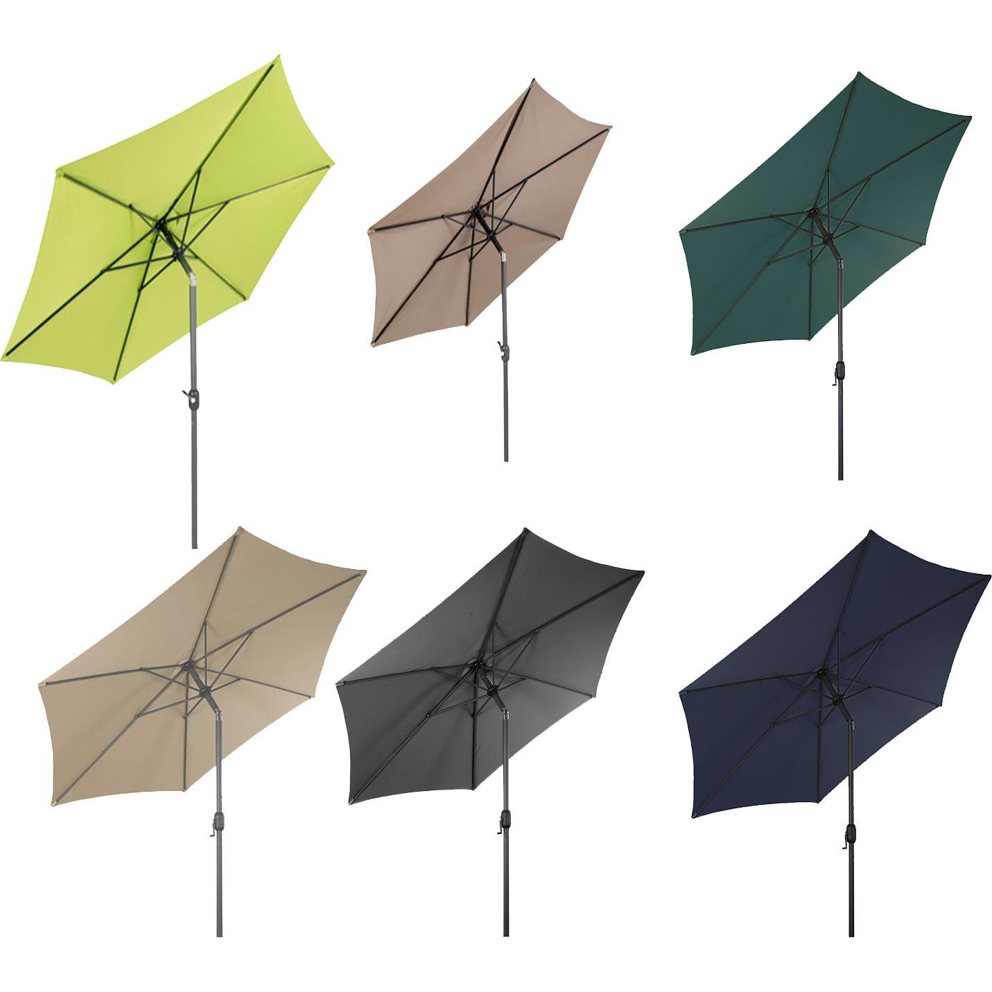 Mojawo, Sonnenschirm, Ø300cm Aluminium - Sonnenschirm - Gartenschirm - Kurbelschirm UV30