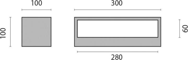 Produktbild PiL Spittler LED-Wandleuchte 3000K 304345 (1350 lm, IP65)