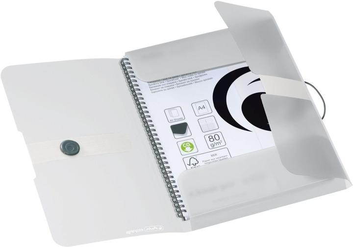 Produktbild Herlitz Mappe easy orga to go, A4, PP-Folie, weiss transparent, 3 Klappen, mit Verschlussknopf (A4, 1x)