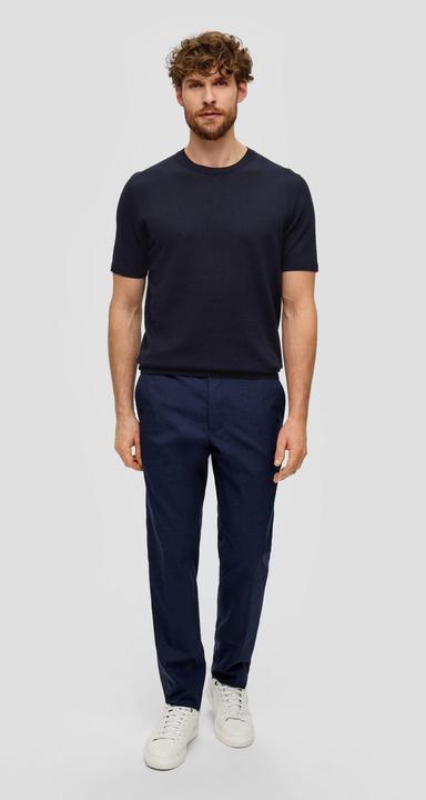 Actual product image s.Oliver Strickpullover Fein gestricktes T-Shirt mit Rippblende (XL)