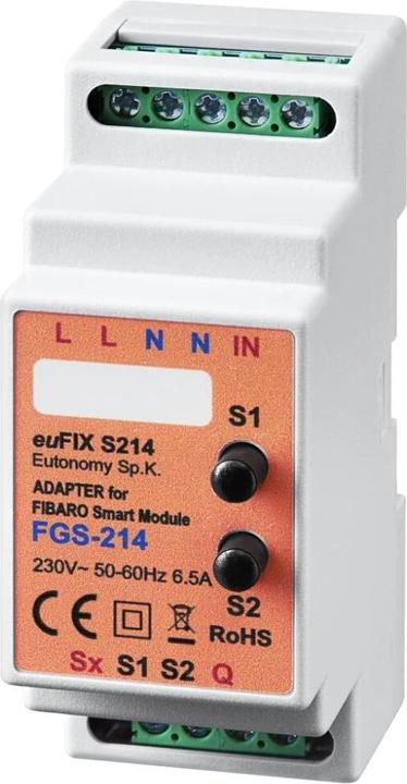 Actual product image Eutonomy euFIX/Adapter DIN for Fibaro FGS-214 Smart Module
