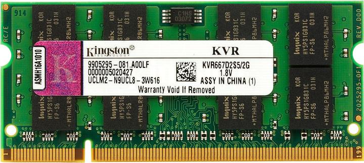 Kingston ValueRAM (1 x 2GB, 667 MHz, DDR2-RAM, SO-DIMM)