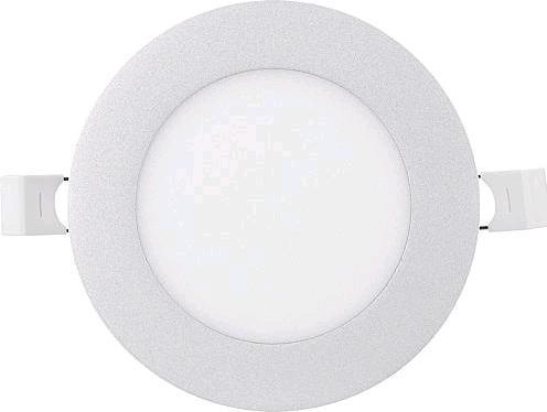 Image du produit EGB Panneau LED encastrable CCT 4,5Wrond Ø120mm, argent Livré sans alimentation électrique optionnel