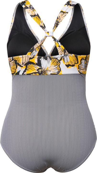 Actual product image Ulla Popken Mixed Pattern Sliding Knot One Piece Swimsuit (62)