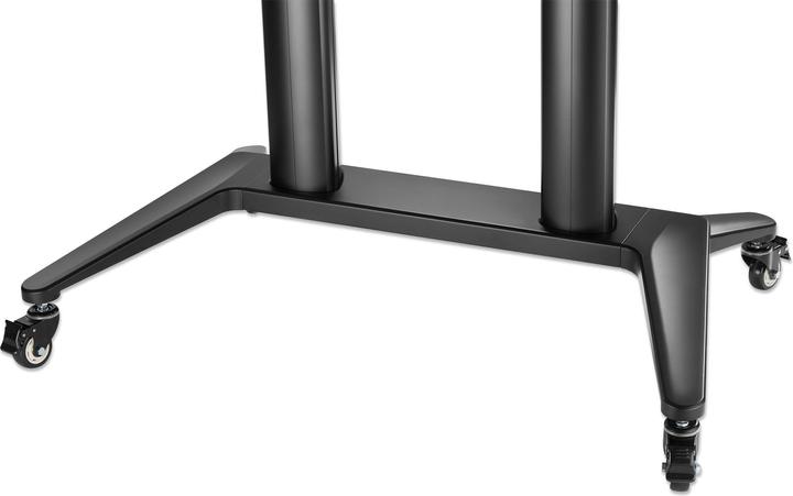 Image du produit Manhattan Support TV multimédia en aluminium sur roulettes avec une capacité de charge extrêmement élevée (120", 140 kg)