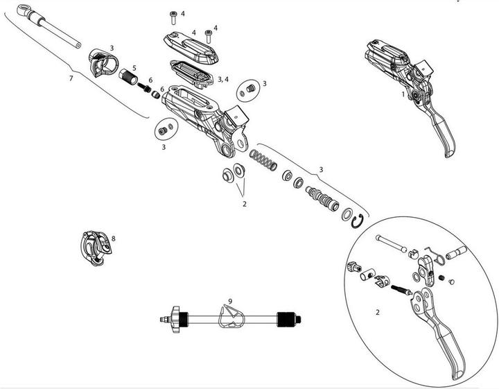 Actual product image Sram Lever Code R Aluminium (Rear brake, Brake kit)