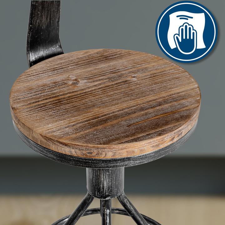 Produktbild CLP Barhocker Hanam, antik silber