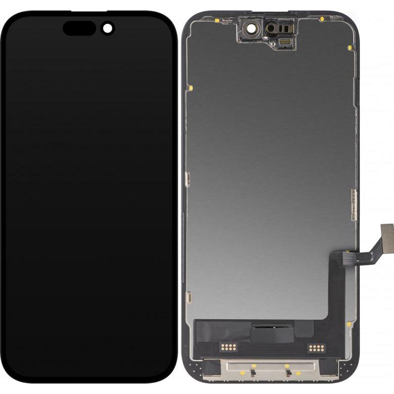 MP Display Unit fur iPhone 15, Soft OLED FHD Diagnostic Version, Aftermarket, Black (Display), Pezzi di ricambio per dispositivi mobili, Nero