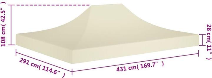 Produktbild vidaXL Zeltdach (290 cm, 430 cm)