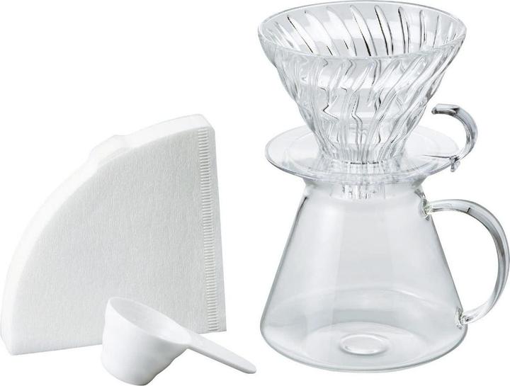Actual product image Hario V60 Glass Brewing Kit - Set Glass Brewer + Server + Filter (0.60 l)