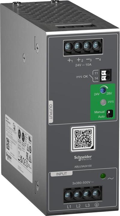 Produktbild Schneider Spannungsversorgung, Modicon ABLU, Universal, getaktet, 380-500V AC, 3-phasig, 24V DC, 10A, 240W ABL