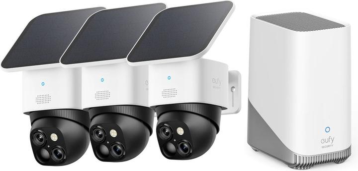 Actual product image eufy SoloCam S340 3-pack + HomeBase 3 (2880 x 1620 Pixels)