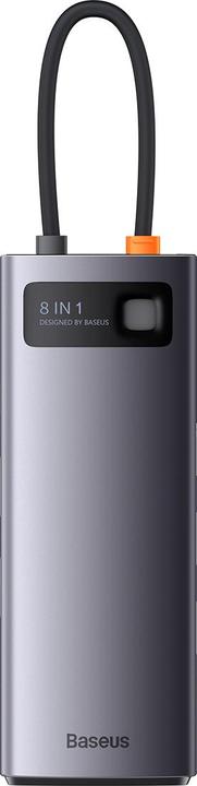 Produktbild Baseus Hub 8w1 StarJoy Metal Glam Series, USB-C do HDMI + 3 x USB 3.0 + USB-C PD + RJ45 + SD/TF (USB-C, 8 Ports)