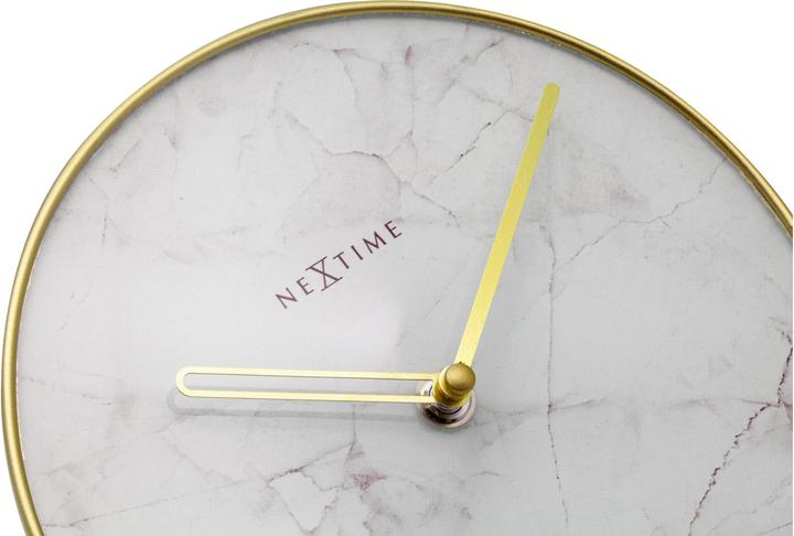 Actual product image Nextime Table Clock Marble Ø 20 cm White (20 cm)