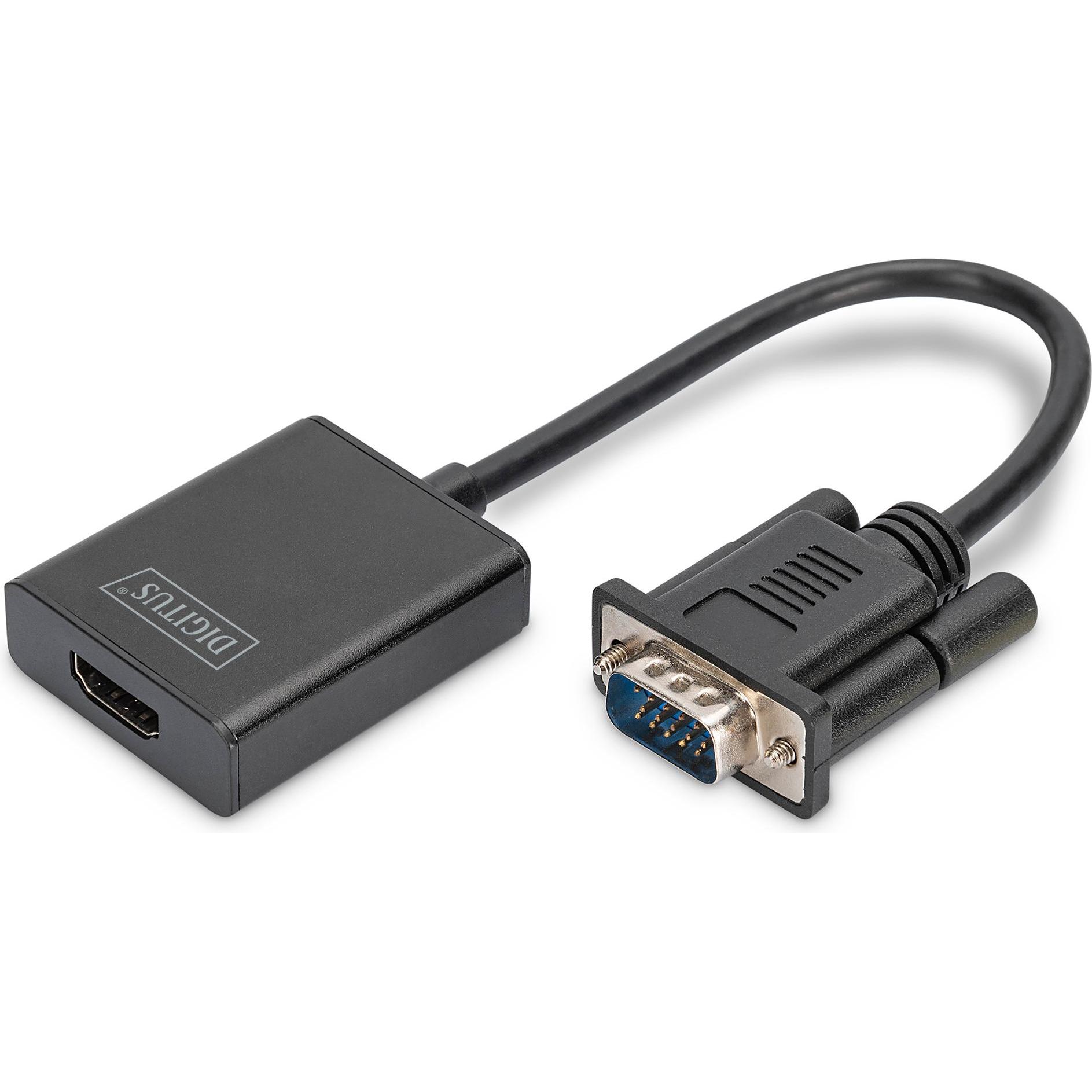 Digitus Nero Vga A (Hdmi, Vga, 4.50 Cm), Adattatore Dati + Video,