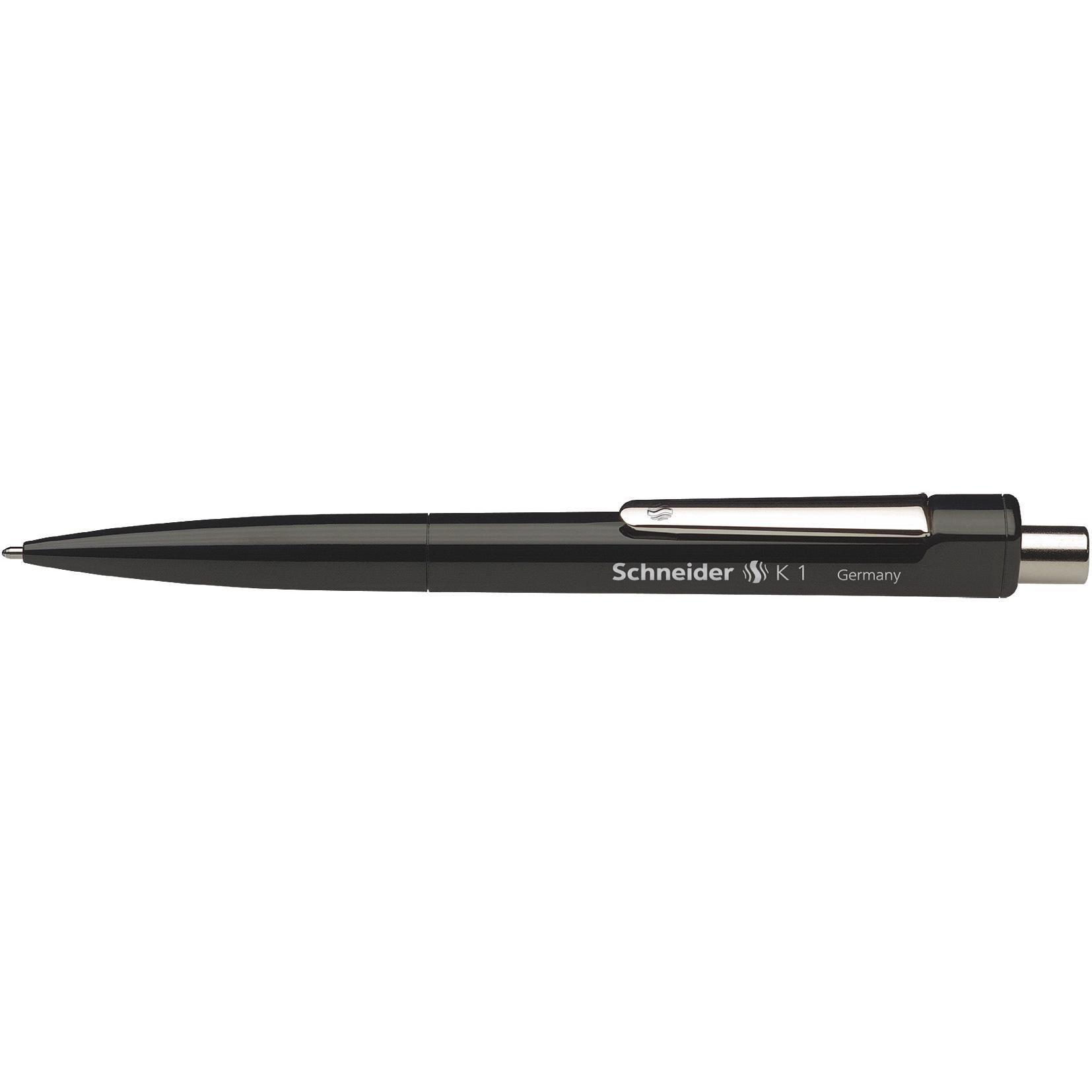 Schneider, Schreibstifte, Kugelschreiber K 1 0,5mm schwarz dokumentenecht Farbe des Schaftes: schwarz (Schwarz, 1 x)