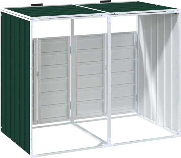 Actual product image VidaXL Waste bin box for 2 tonnes green 144x81x113 cm steel