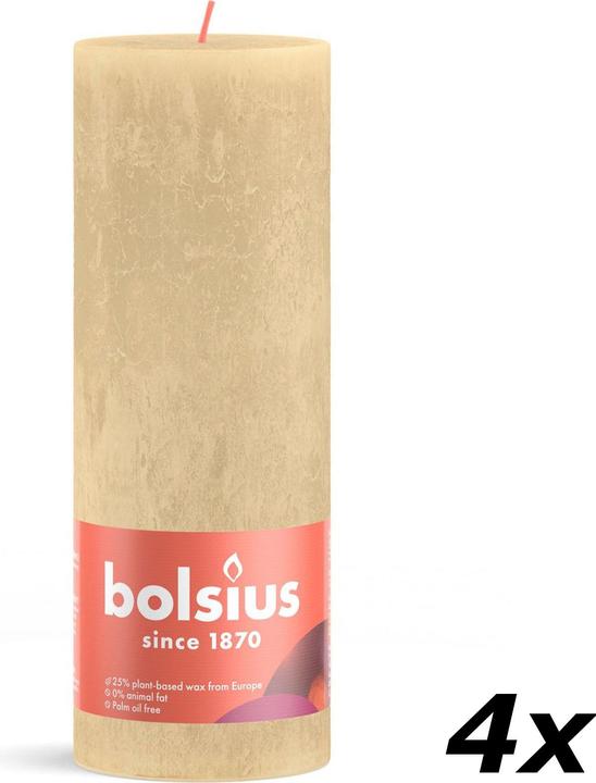 Actual product image Bolsius Set of 4 Pillar Candle (4 pcs.)