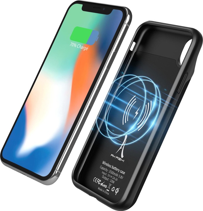 Actual product image Akashi COQUE BATTERY 3500 MAH IPHONE X/XS- (Apple iPhone X)