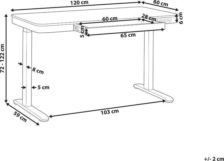 Actual product image Beliani Kenly (120 x 60 x 72 cm)