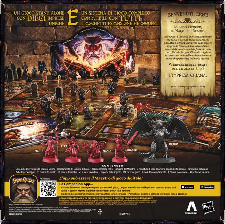Actual product image Hasbro Heroquest First Light (Italian, 2 - 5 Players)