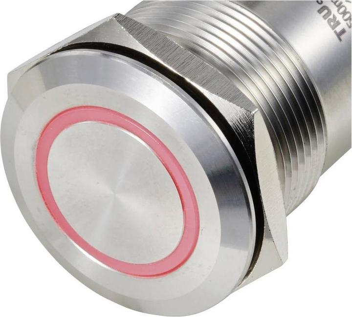 Productafbeelding Tru Components TC-12835304 TC-PS223P10YSSR12T M12 MALE CONNECTOR Piezotaster 24