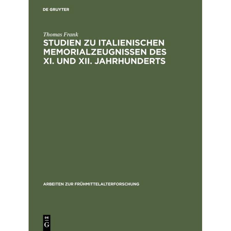 Frank:Studien zu italienischen Memorial, Sachbücher von Thomas Frank