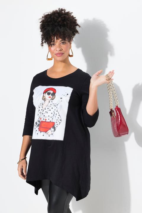 Immagine prodotto Miamoda T-Shirt, A-Linie, Model-Motiv, Zipfelsaum (56)