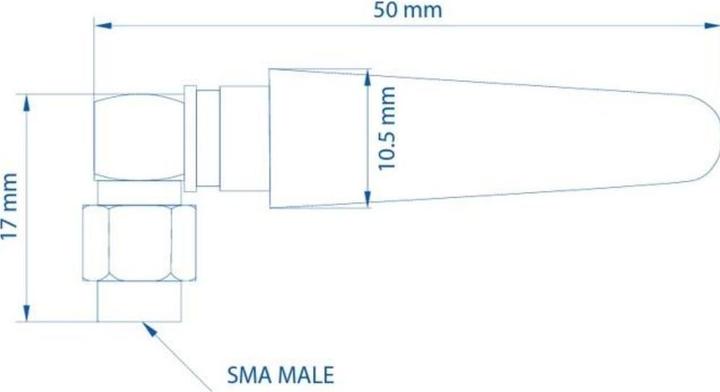 Productafbeelding Teltonika Schuine Compacte Mobiele Antenne (3G, 5G, GSM)