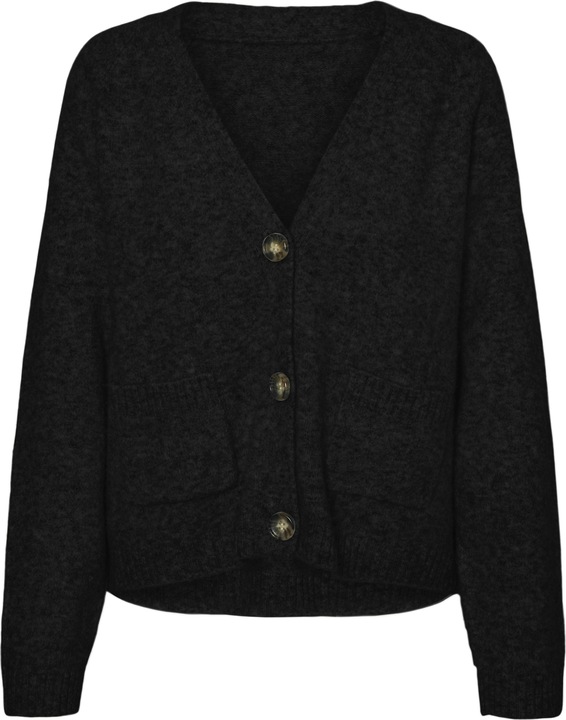 Vero Moda Locker geschnitten V-Ausschnitt Gerippte Ärmelbündchen Strickjacke Strickjacke