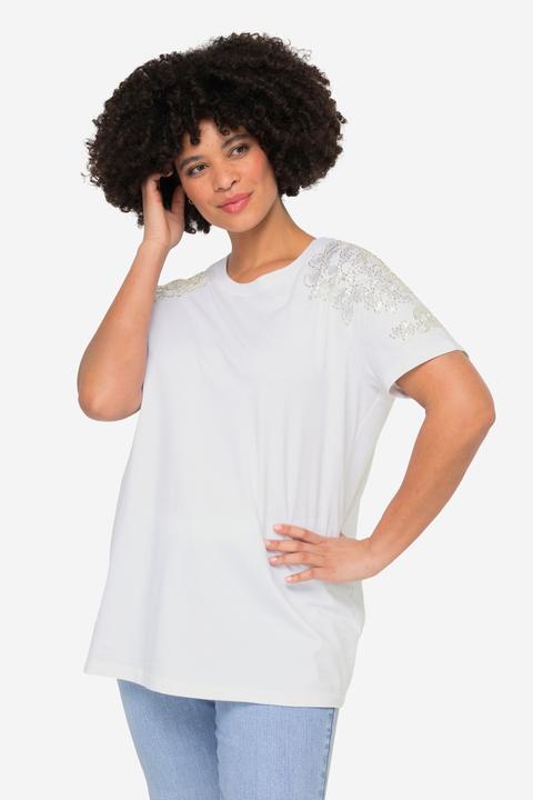 Immagine prodotto Angel of Style T-Shirt, Classic Fit, Schulter-Verzierung, Halbarm (46)