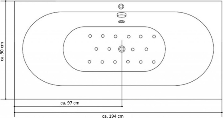 Produktbild Jet-Line Villa Sofia schwarz Whirlpool 194 cm
