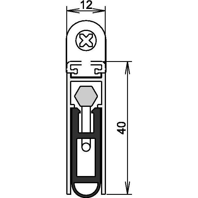 Athmer, Türdichtung, TÃ¼rdichtung KÃ¤ltefeind AllroundÂ 1-1075 1-s.L.708mm Alu.silberf.HLT L/R