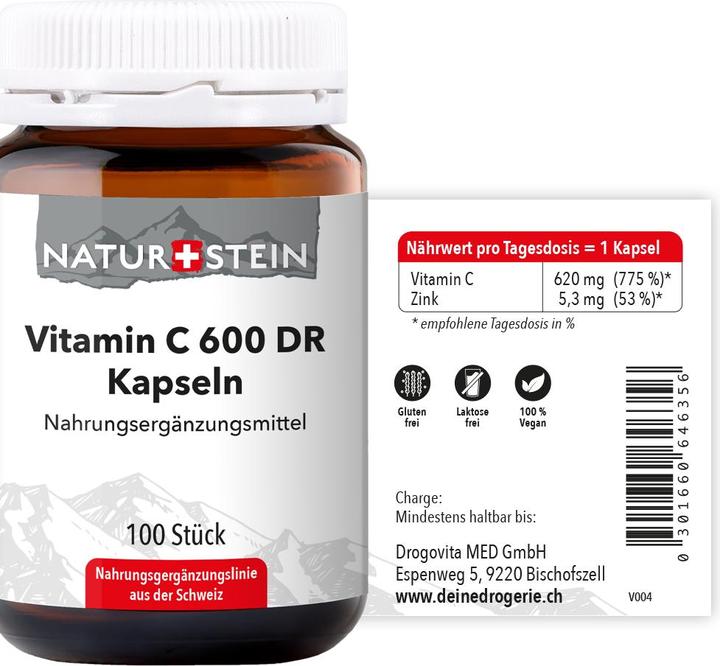 Actual product image Naturstein C 600 DR (100 Piece, Capsules, 182 g)