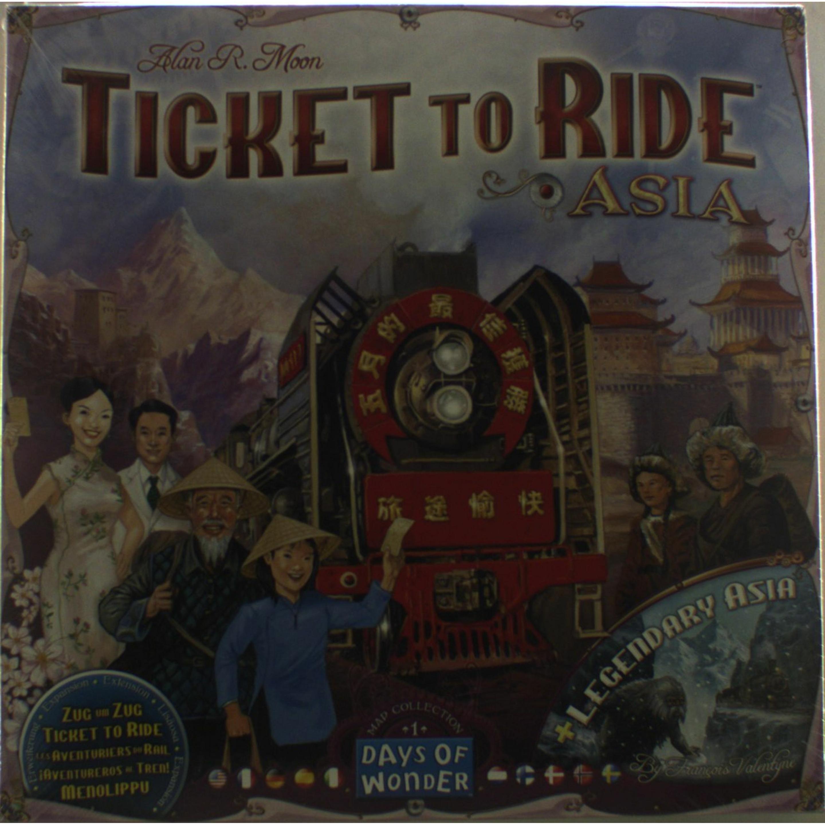 Asmodée Ttr Ticket To Ride Map Collection N 1 Asia Leggendario Asia (Tedesco, Francese, Inglese)