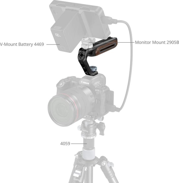 Produktbild SmallRig Wooden Top Handle mit Cold Shoe Mount, Detailfarbe (Griff)