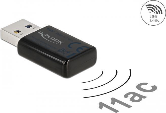 Produktbild Delock WLAN-AC USB-Adapter 12770 mit WLAN (USB)