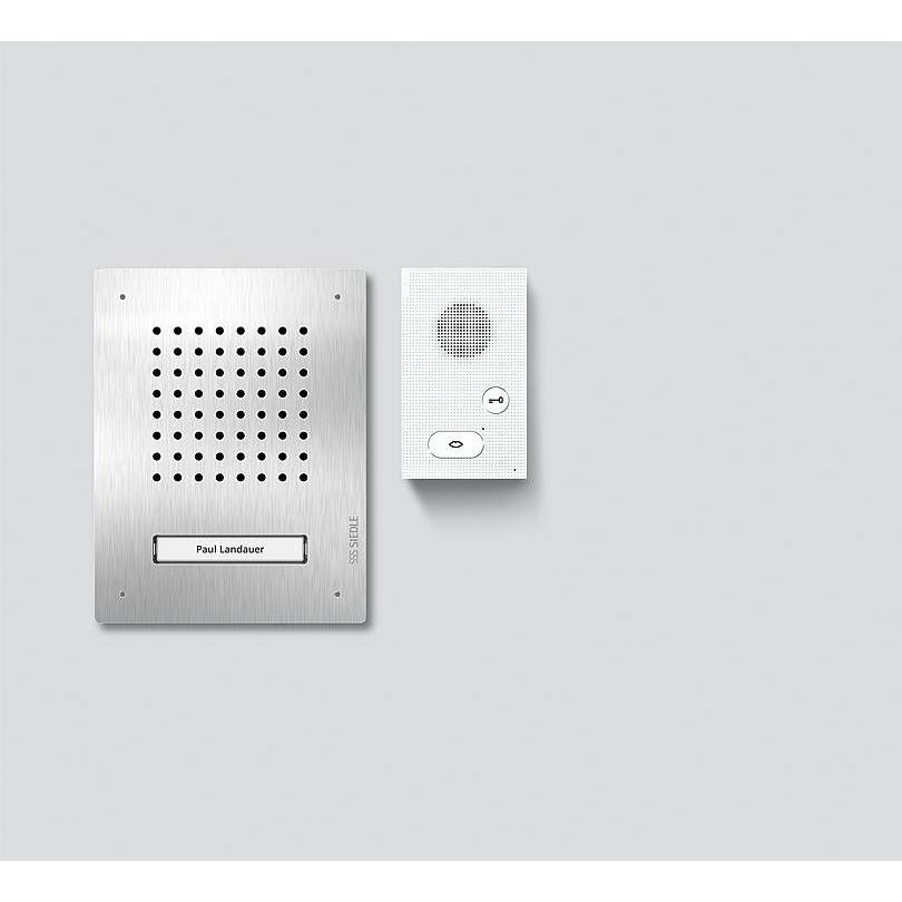 Siedle, Klingel + Türsprechanlage, Set CLAB 850-1 E/W Audio-Set Classic Edelstahl/Weiss