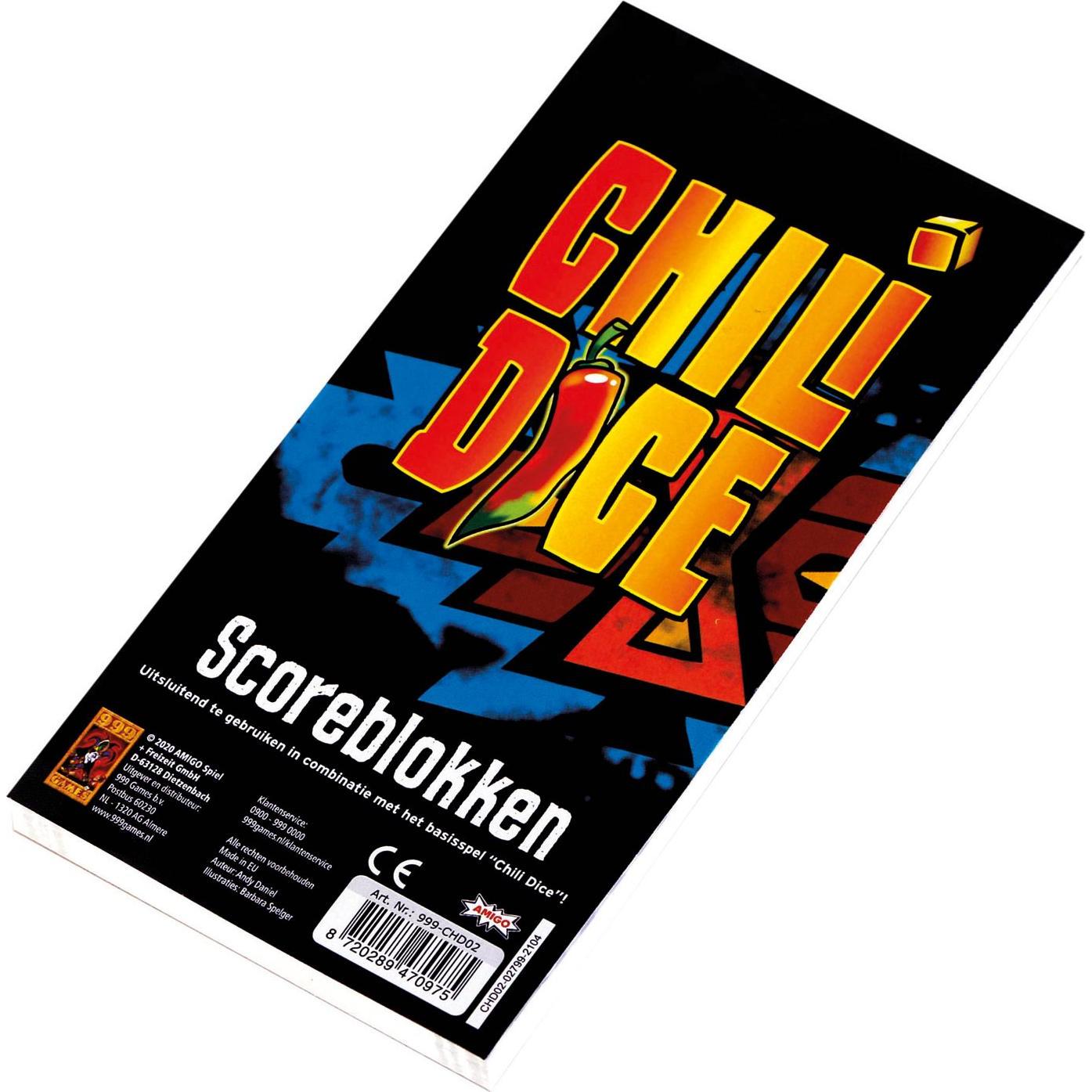 999Games Wertungsblöcke Chili-Würfel, 3St.