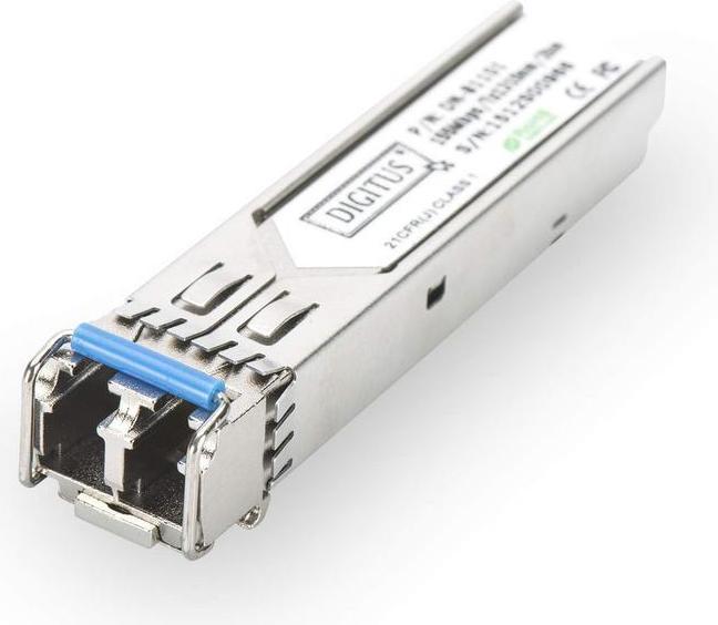Produktbild Digitus HP-kompatibel 1.25 Gbps SFP Modul bis zu 20km Singlemode LC Duplex Stecker 1000Base-LX 1310nm