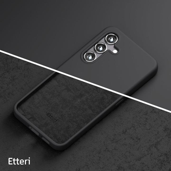 Actual product image Etteri Silicone case for Samsung Galaxy S24 Plus black (Samsung Galaxy S24+)