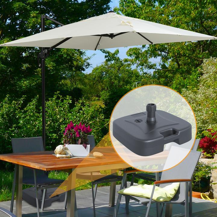 Actual product image Outsunny Parasol stand with rounded edges