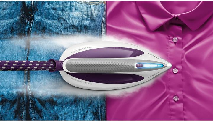 Immagine prodotto Philips GC9660/30 stazione stirante a vapore con piastra T-ionicGlide Viola, Bianco (2700 W, 520 g/min)