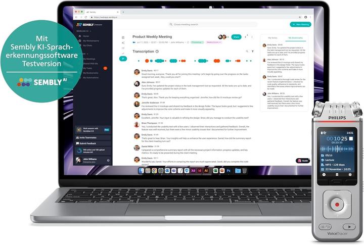 Actual product image Philips DVT4115 Digital Voice Tracer (8 GB)