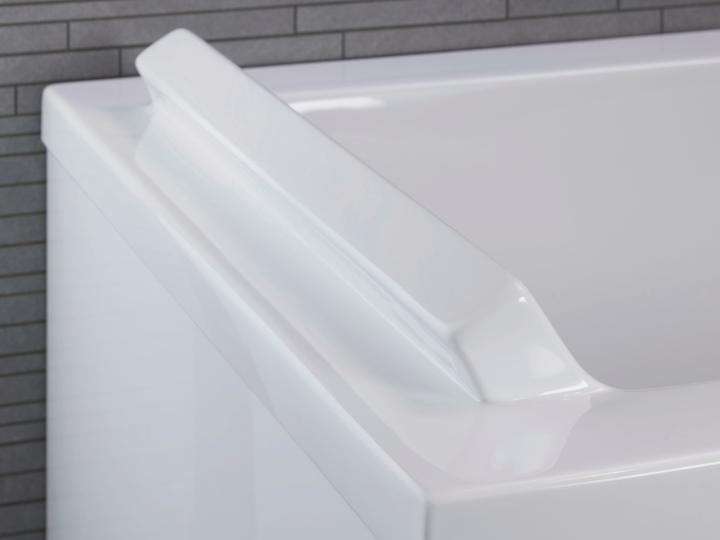 Produktbild Duravit Rechteck-Badewanne STARCK 1 Rückenschräge 1600x700mm weiss (135 l, 160 cm, 70 cm)