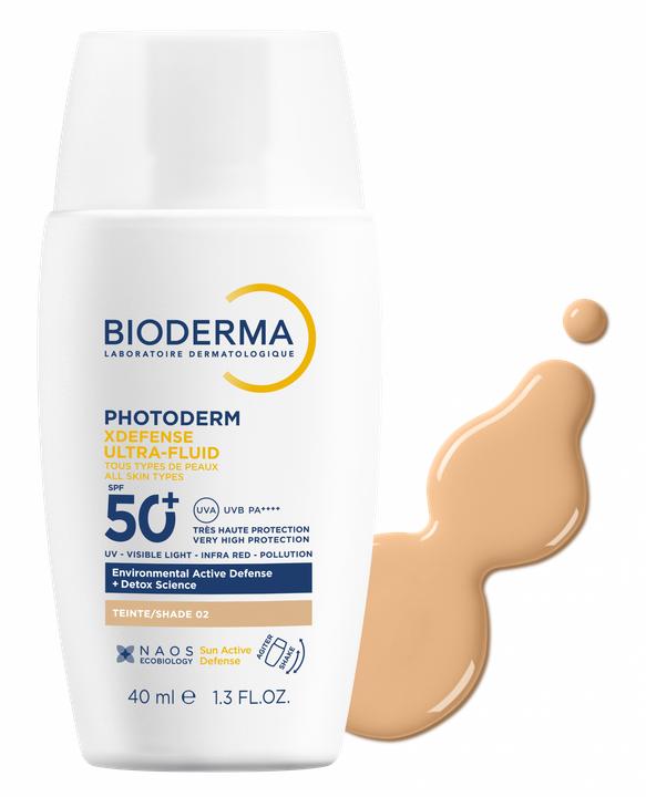 Image du produit Bioderma Photoderm Xdefense Ultra Fluid SPF 50+ 40ml Shade 02 Light (Crème solaire visage, SPF 50+, 40 ml)