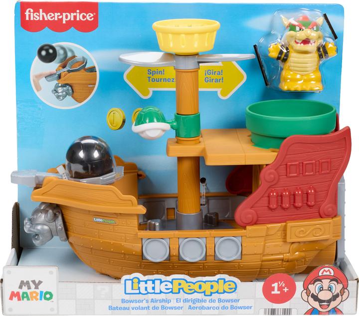 Immagine prodotto 0 Fisher-Price Little People L'aeronave di Super Mario Bowser