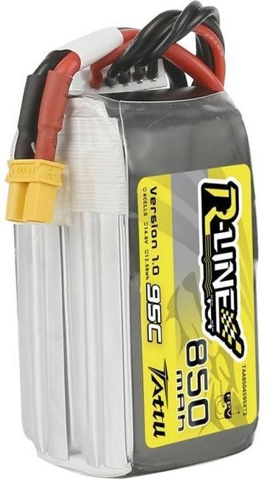 Actual product image Tattu RC Battery LiPo 850 mAh 14.8 V 95C R-Line (14.80 V, 850 mAh)