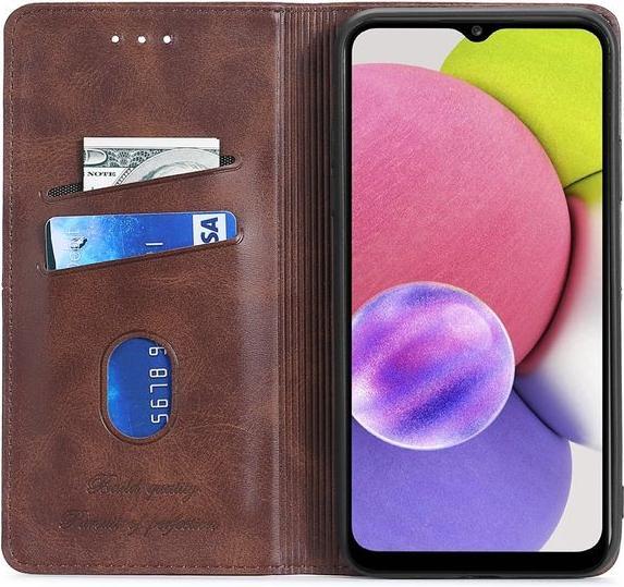 Actual product image MU Classic Retro V Leather Bookcover Series (Samsung Galaxy S22+)